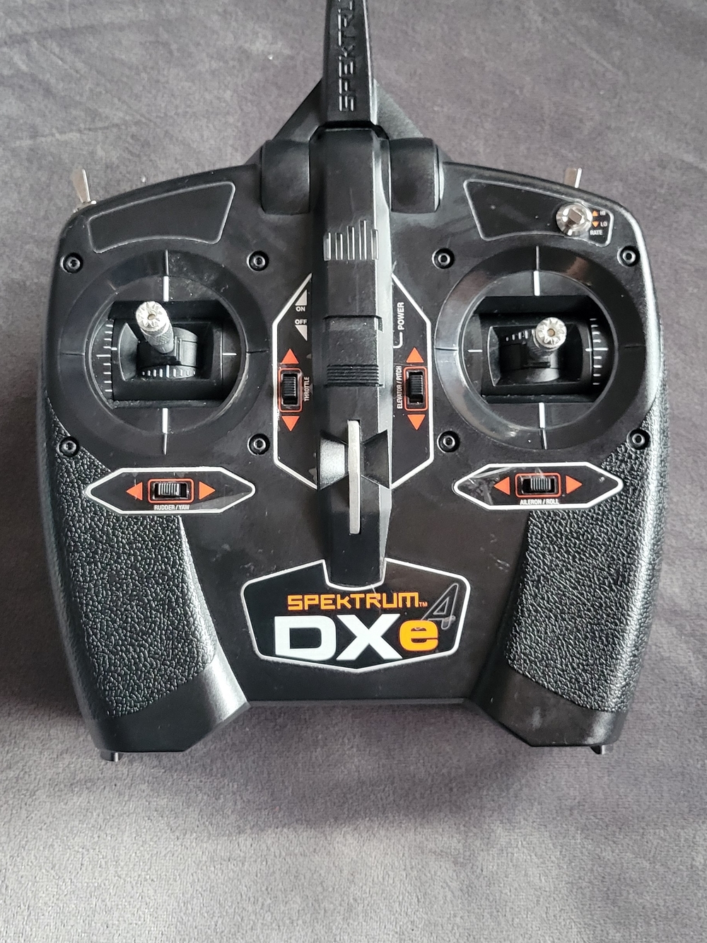 Spektrum DXe Remote Controller in Black with Orange Accents